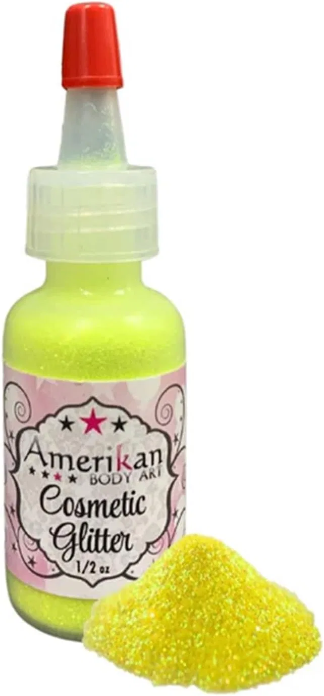 Блеск для тела Amerikan Body Art, голографический лимонный цедр, 0.5 унции
