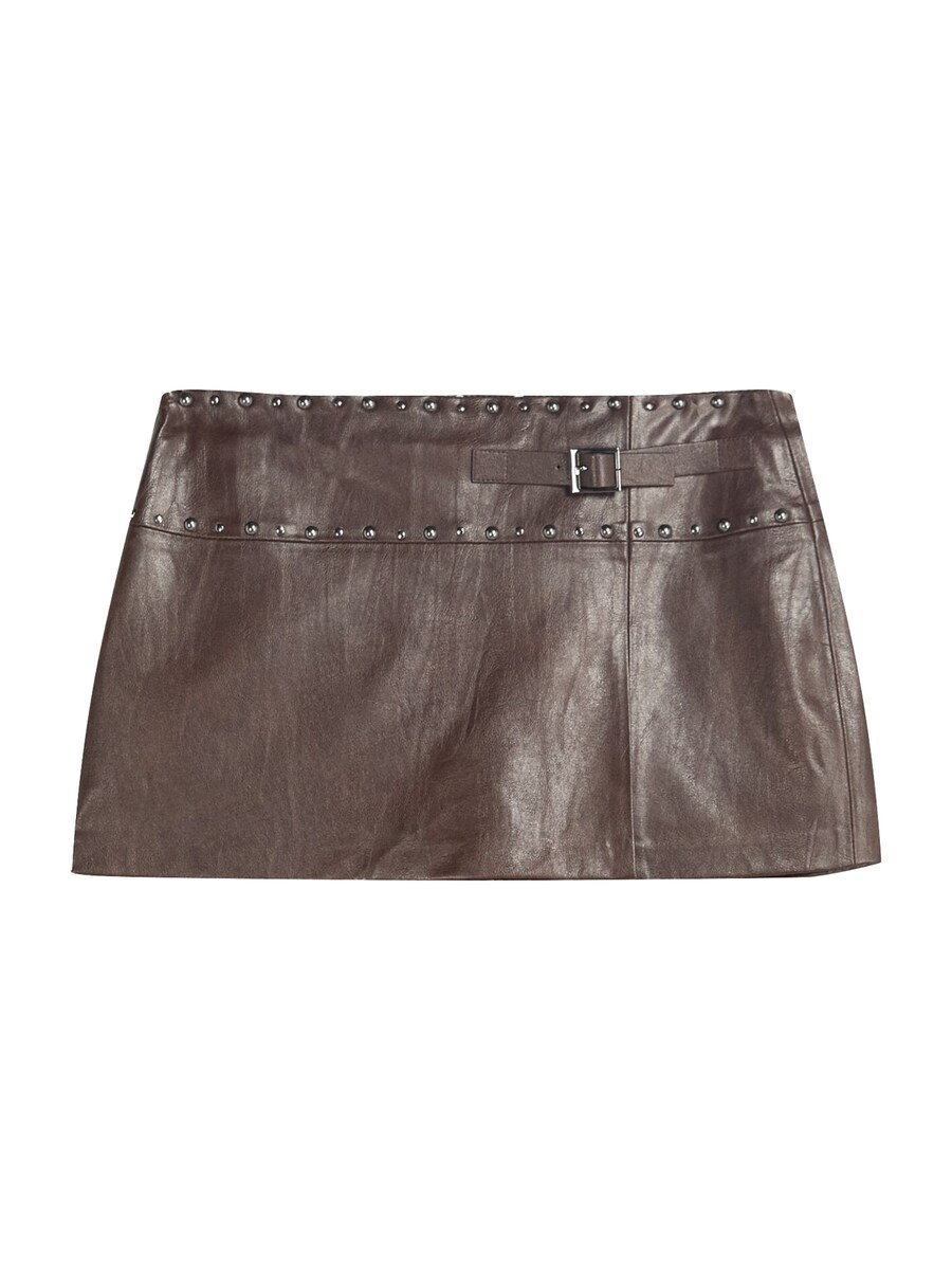 

Кожаная юбка Bershka, Brown