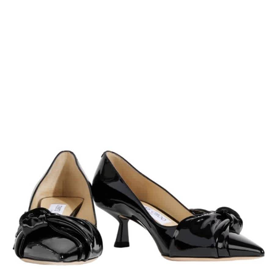 Jimmy Choo Black Elinor 45 Лаковые туфли-лодочки с острым носом — фото 2