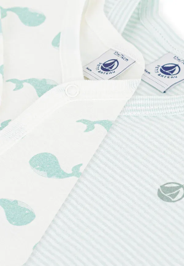 Комбинезон для сна Lot dors bien Petit Bateau, небесно-голубой белый — фото 3