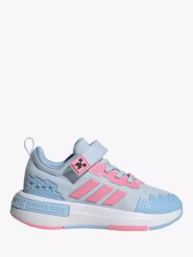 Детские профессиональные кроссовки для Minecraft, сине-розовые adidas