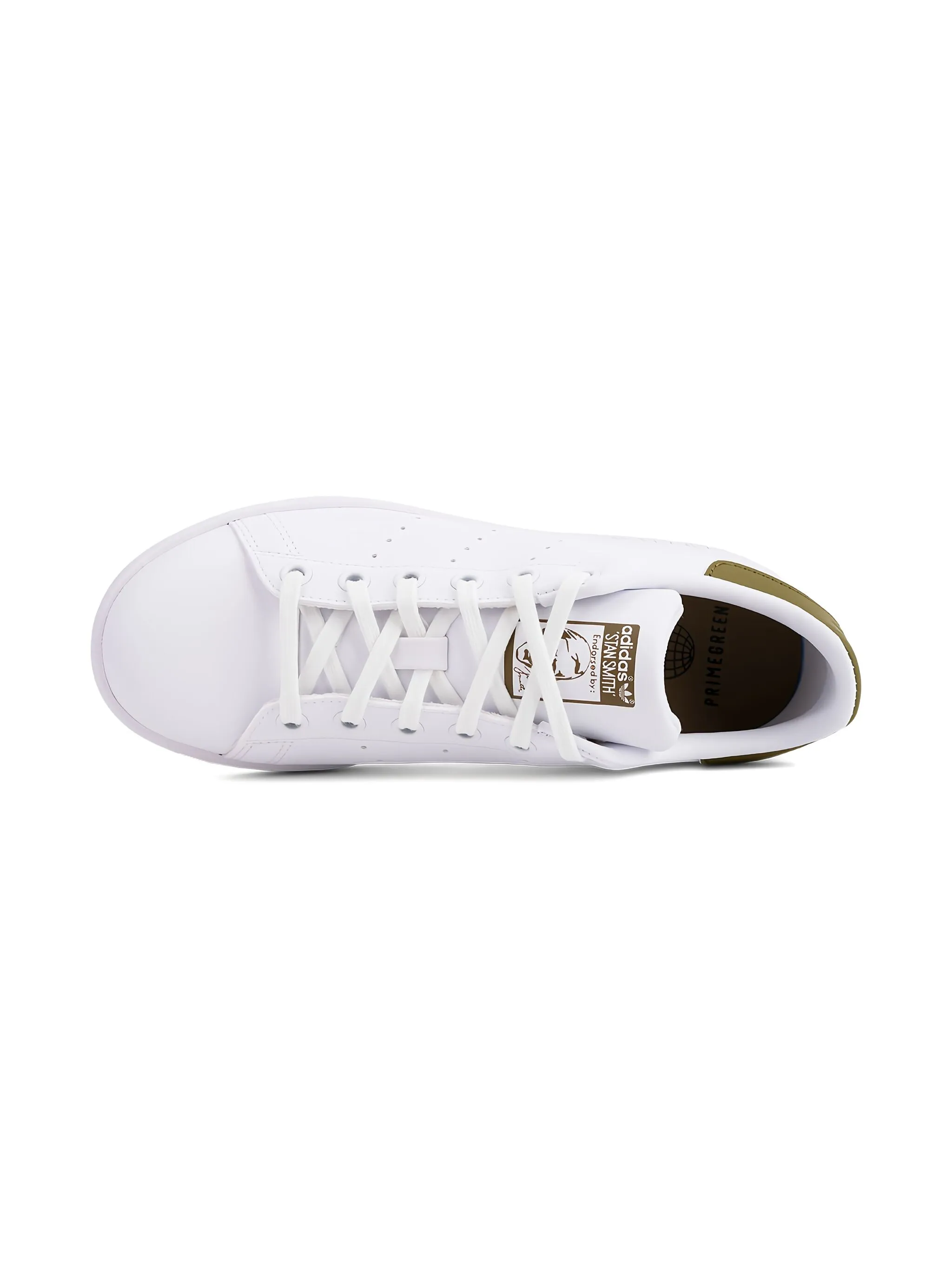 Кроссовки Stan Smith White/Wild Moss Adidas Kids, белый — фото 2