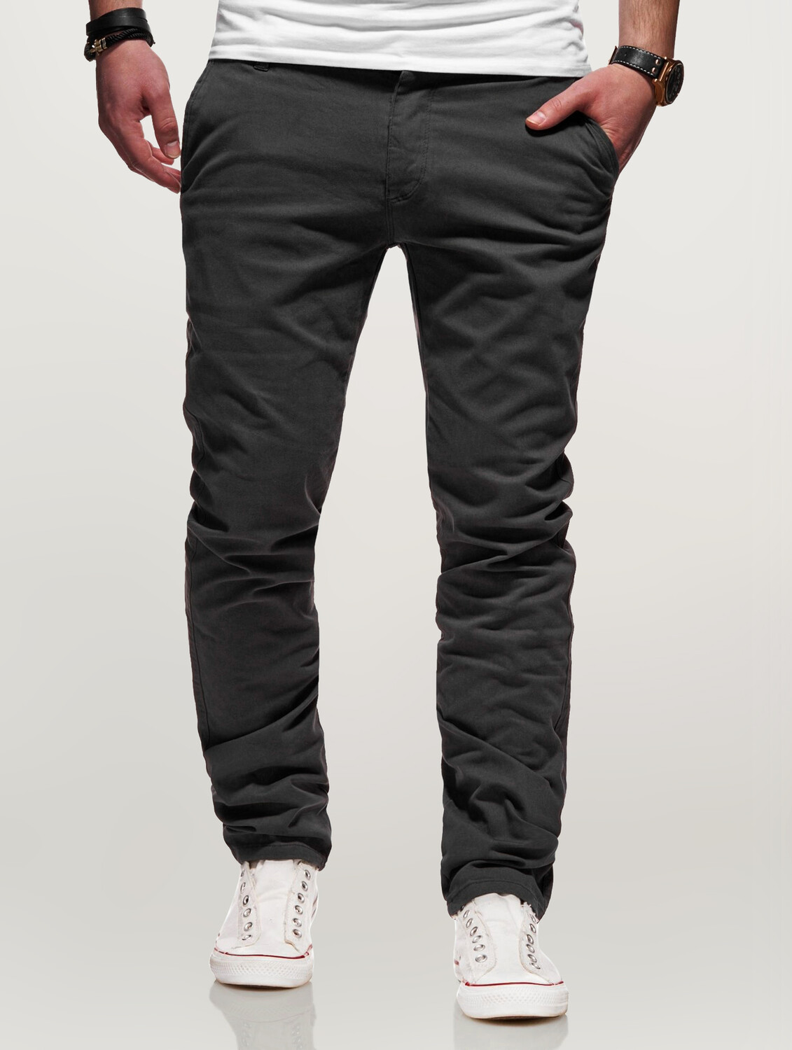 

Тканевые брюки behype Chino Heritage, темно серый