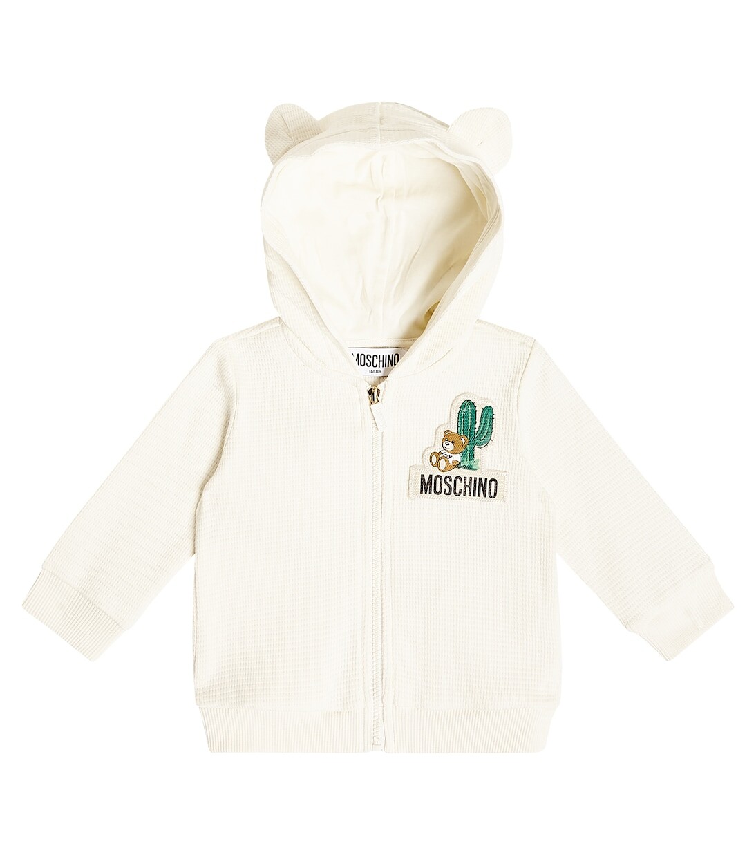 

Детская толстовка из хлопкового трикотажа Moschino Kids, белый