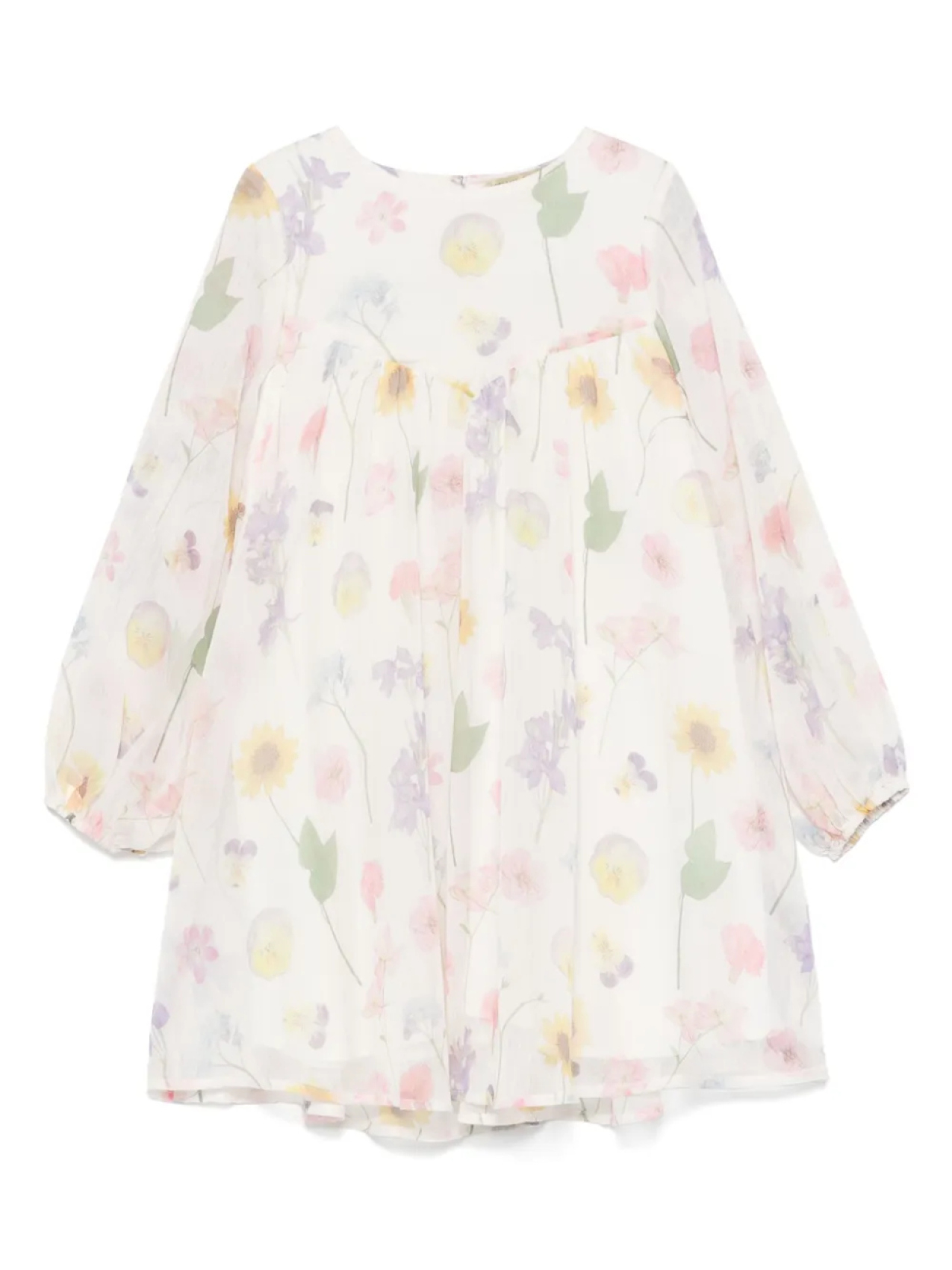 

Платье Stella McCartney Kids с цветочным принтом, нейтральный