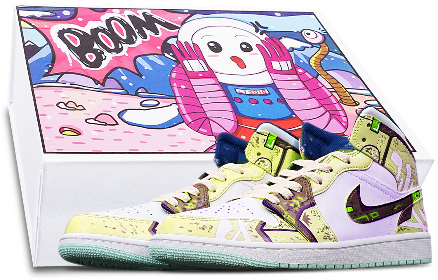 

Баскетбольные кроссовки Air 1 Vintage Men Mid Top Yellow/White Jordan
