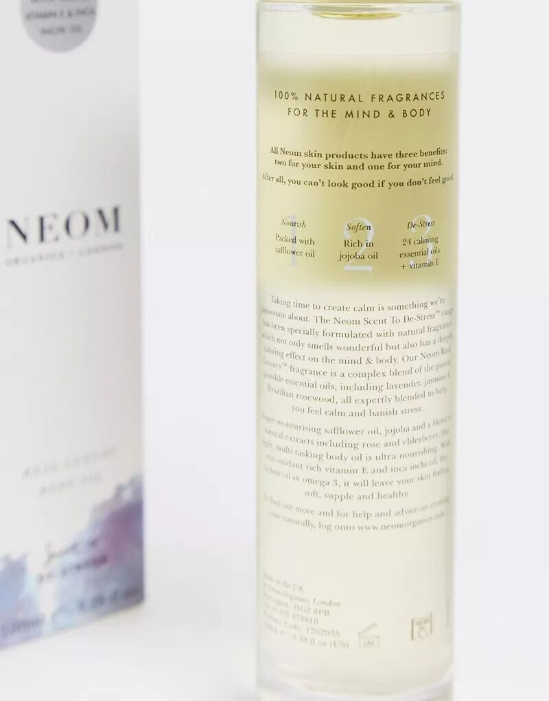 Масло для тела Neom Real Luxury с лавандой, розовым деревом и жасмином 100 мл — фото 3
