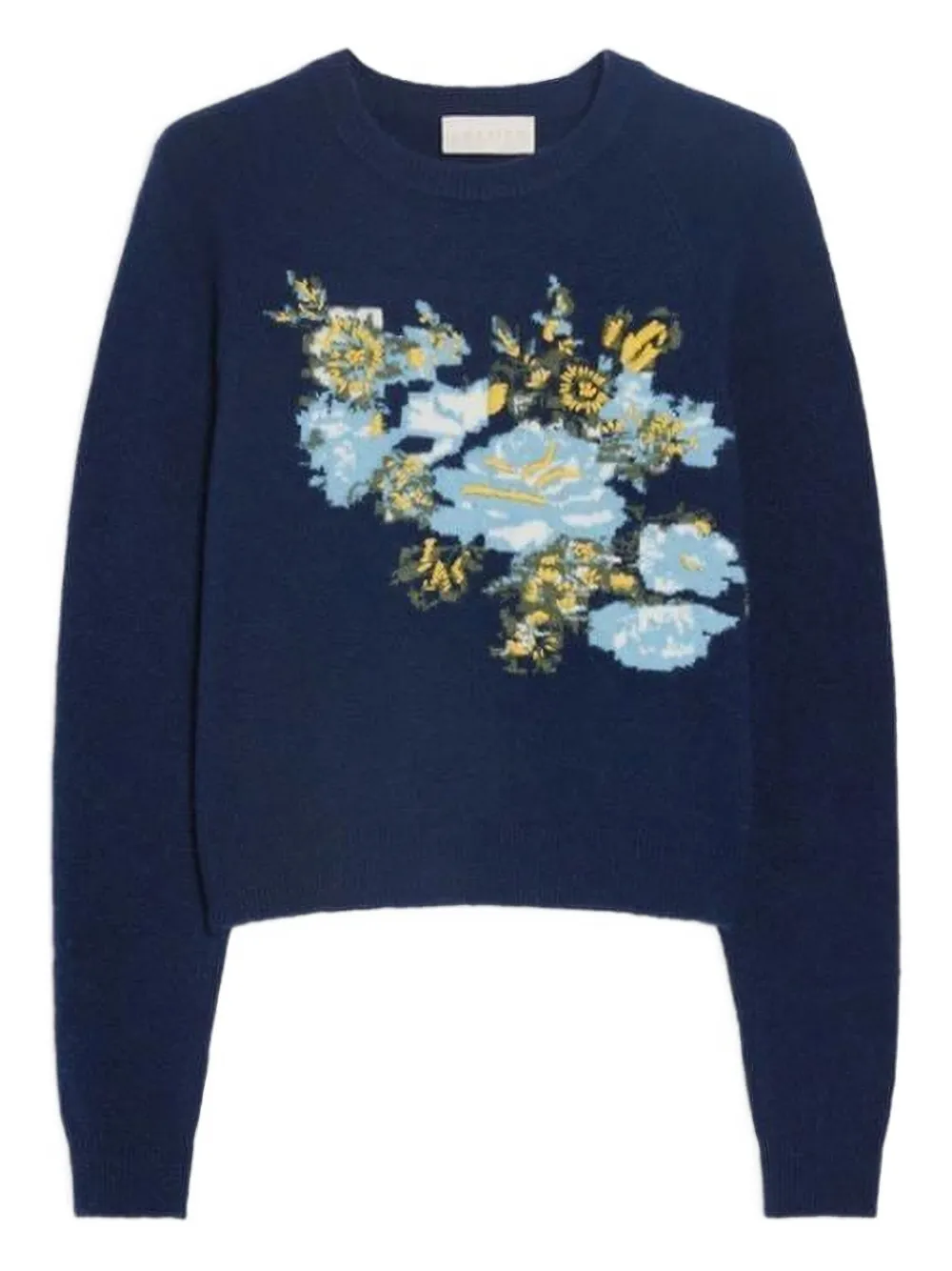 

Свитер с цветочной вышивкой I BLUES, синий
