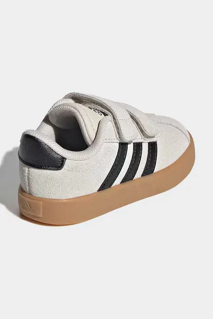 Кроссовки детские VL Court 3.0 Adidas, бежевый — фото 3