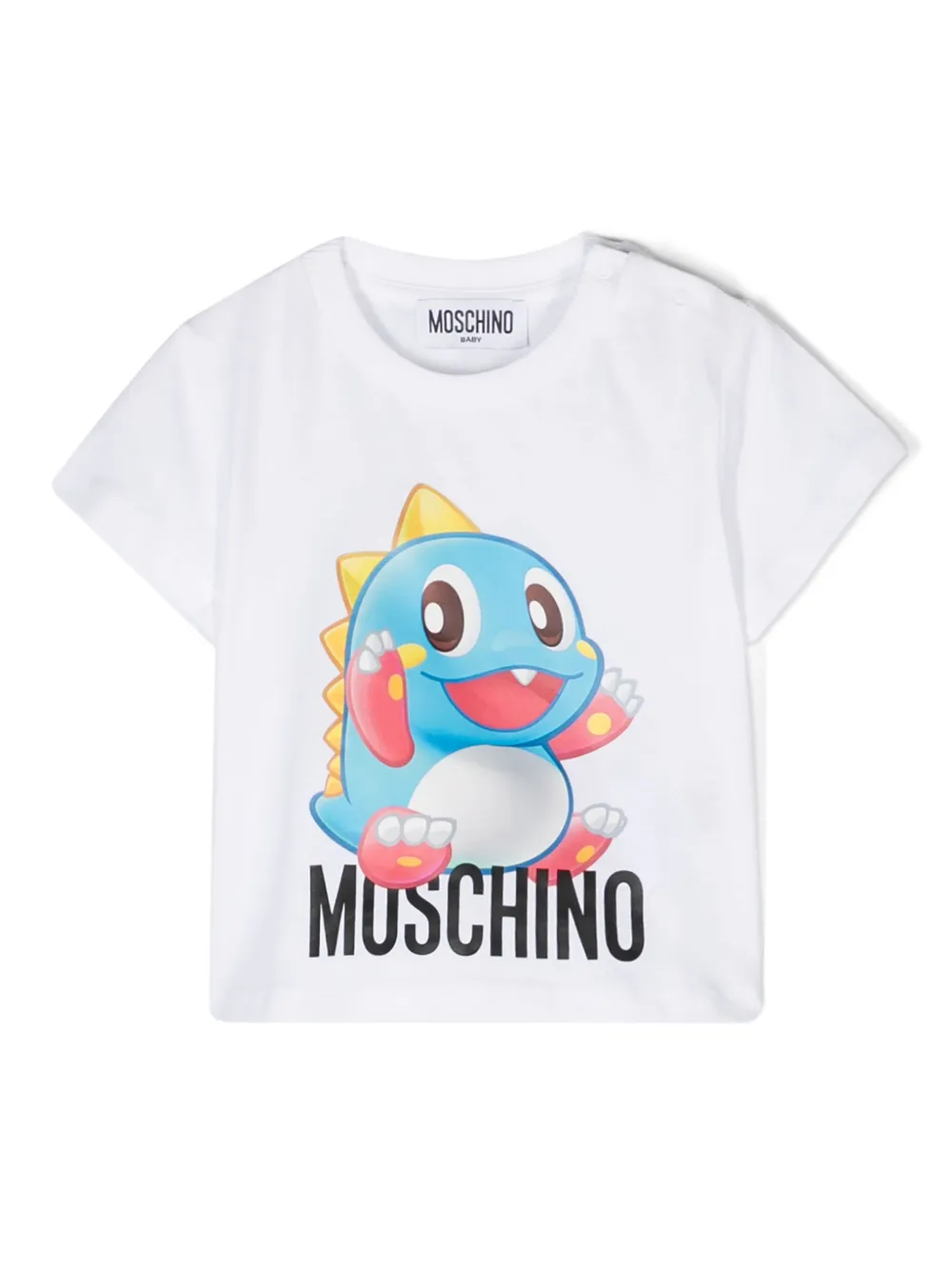 

Футболка с принтом Puzzle Bobble Moschino Kids, белый