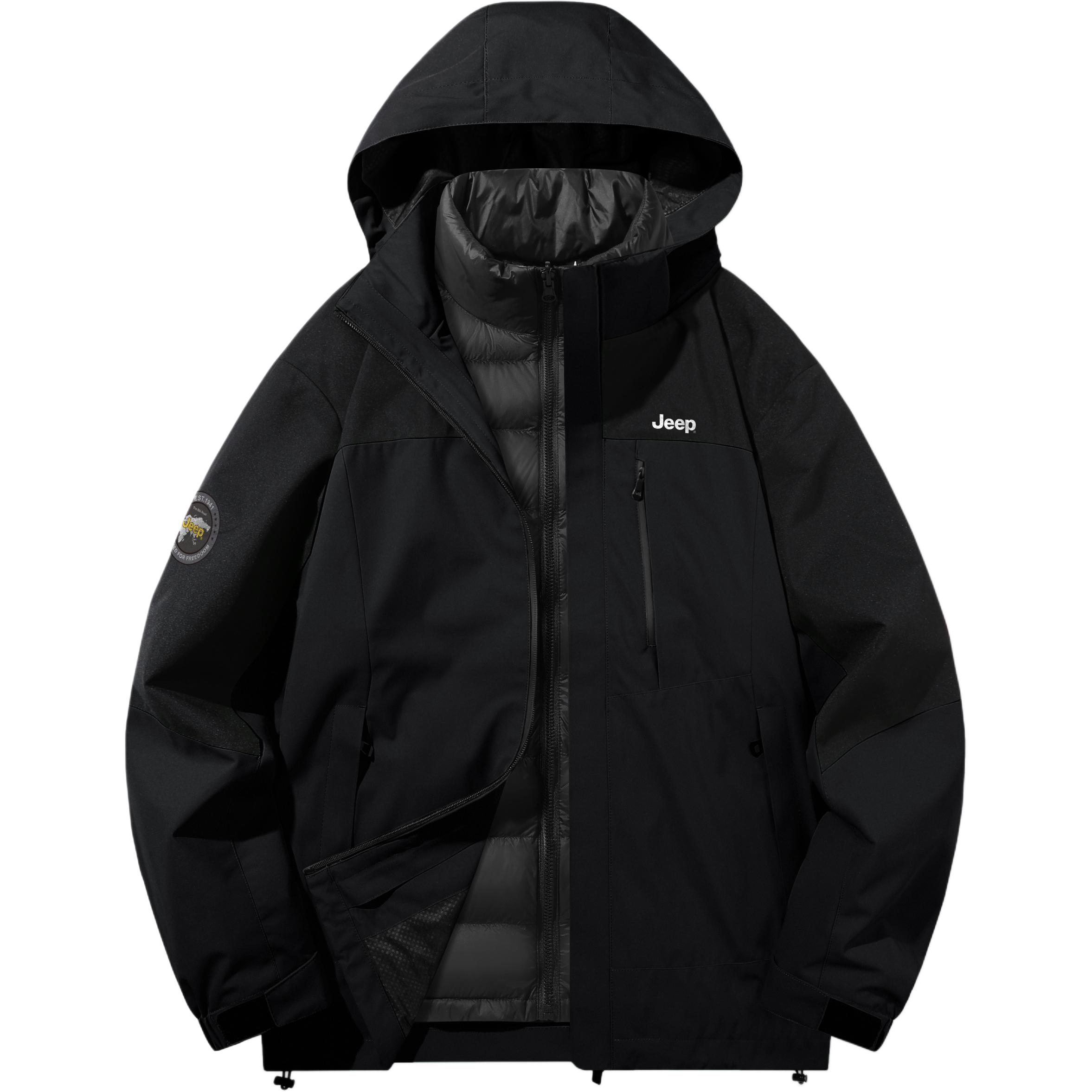 

Jeep Ветрозащитная термо куртка унисекс, Pure Black[with Goose Down Liner]