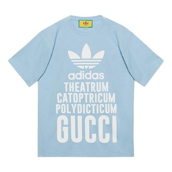 

Футболка x adidas cotton t-shirt 'light blue' Gucci, синий