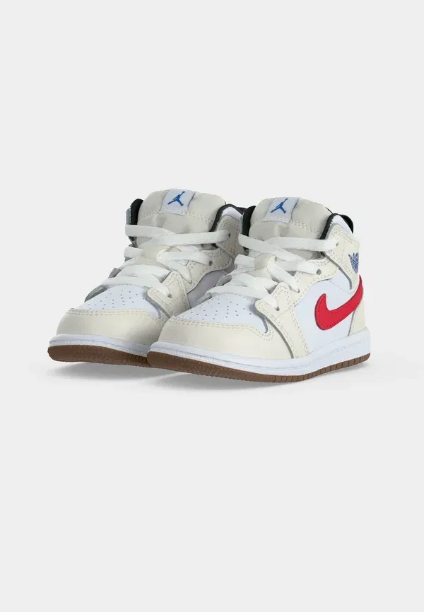 Кроссовки детские Jordan 1 Mid, цвет фантом/гейм роял/белый/сейл/университет ред/офф нуар — фото 3