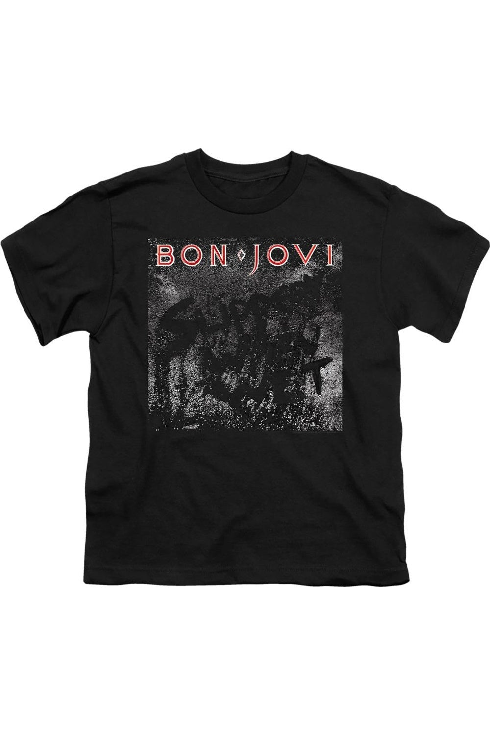 

Футболка с коротким рукавом Bon Jovi Slippery Cover для детей Gildan, черный