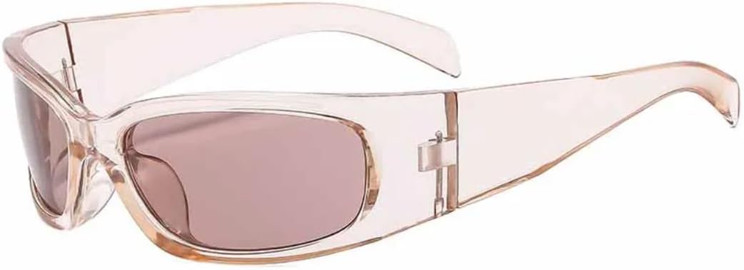 

Винтажные панк-солнцезащитные очки для женщин, роскошные мужские очки для активного отдыха, велоспорта, спорта, походов, защита от УФ-излучения UV400 TVTBBVV, Champagne Tea