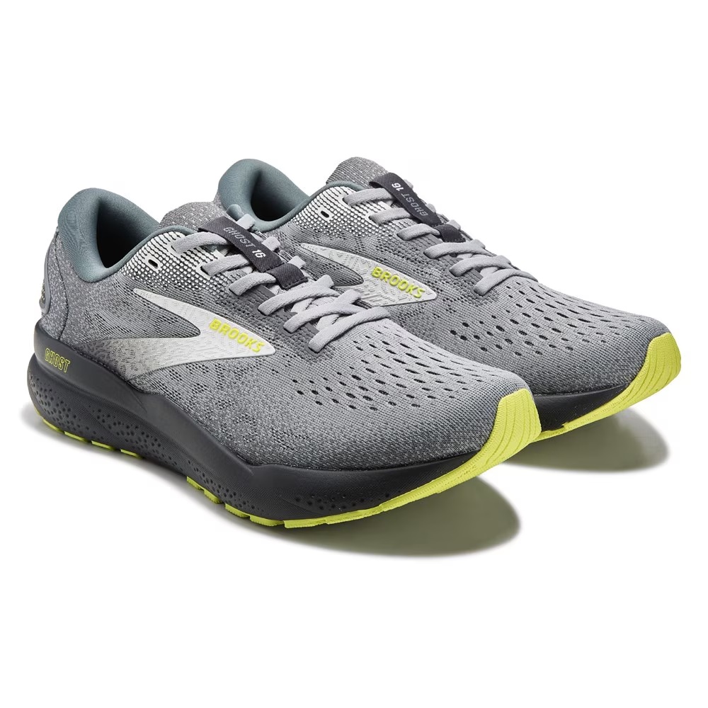

Кроссовки для бега Brooks Ghost 16, grey/lime