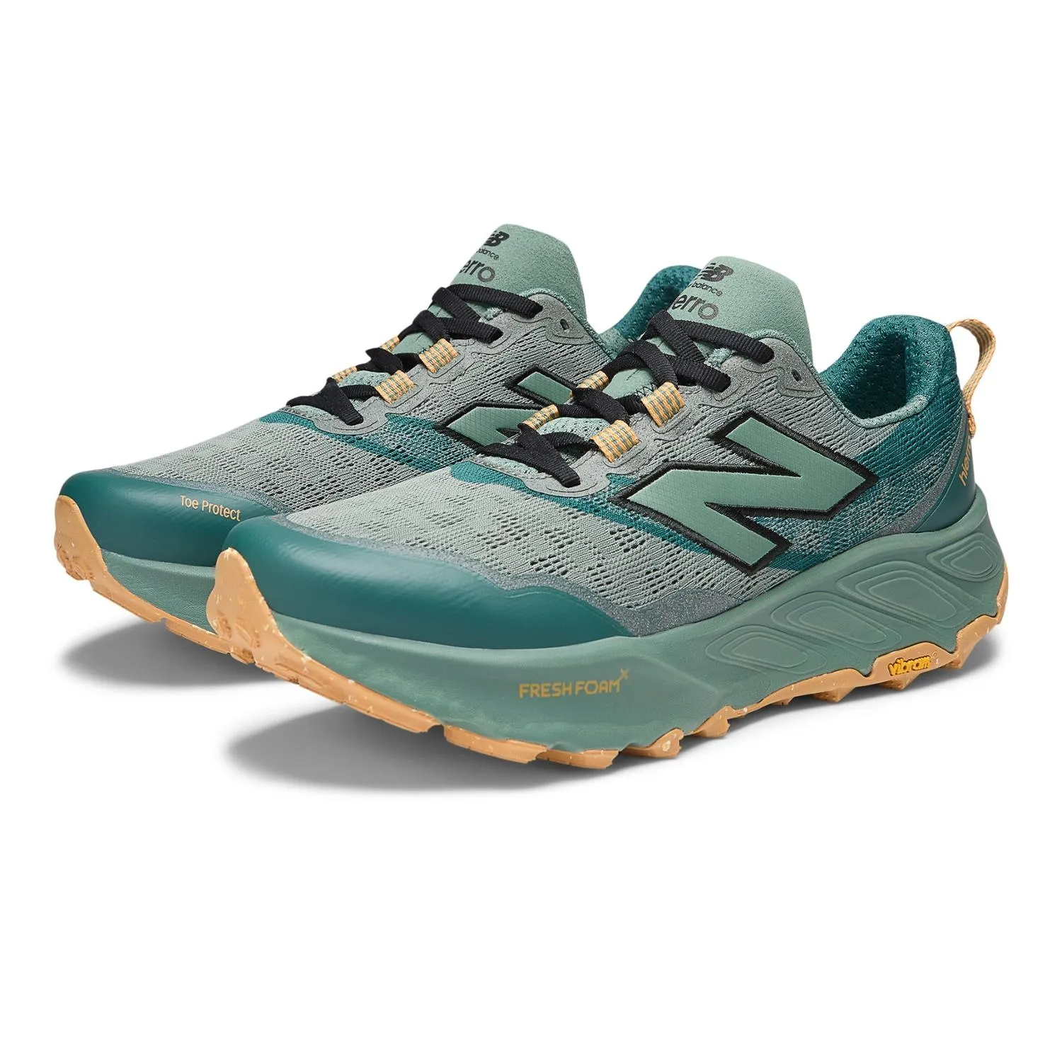 Кроссовки для трейлового бега Fresh Foam X Hierro v9 - мужские New Balance, Dark Juniper/Black/Apricot — фото 3