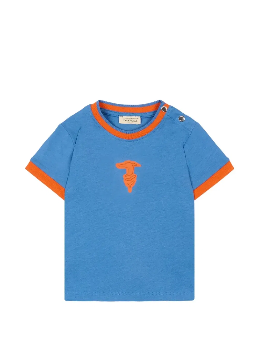 Футболка с нашивкой-логотипом Trussardi Junior, синий