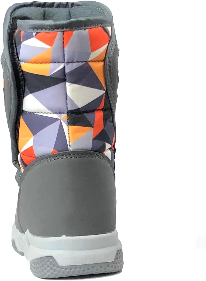 

Зимние ботинки REDVOLUTION для девочек и мальчиков, универсальные, водонепроницаемые, с противоскользящей подошвой (для малышей, детей младшего и старшего возраста), серебристый оранжевый