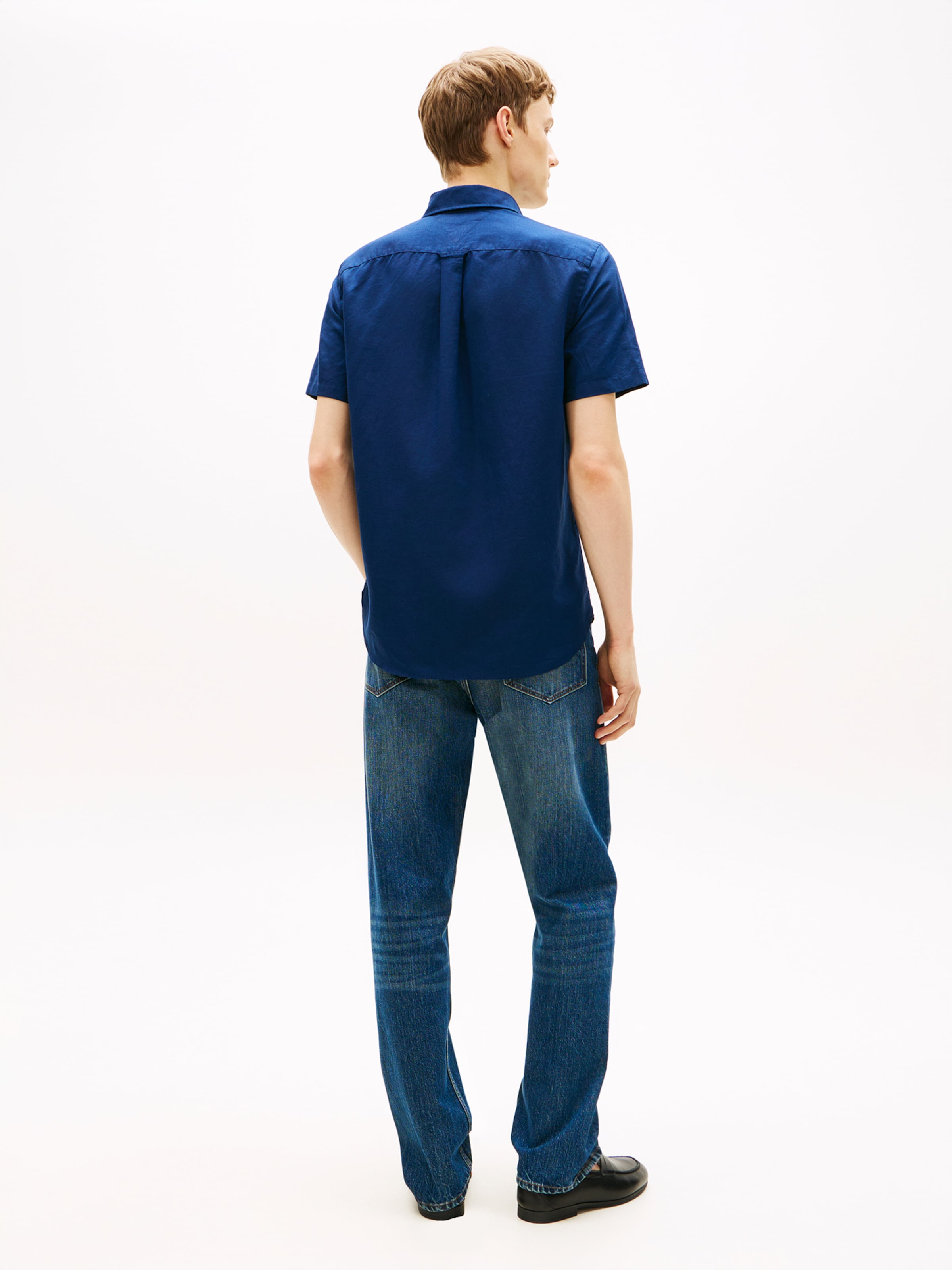 TOMMY HILFIGER Рубашка на пуговицах Regular fit в цвете Navy — фото 4