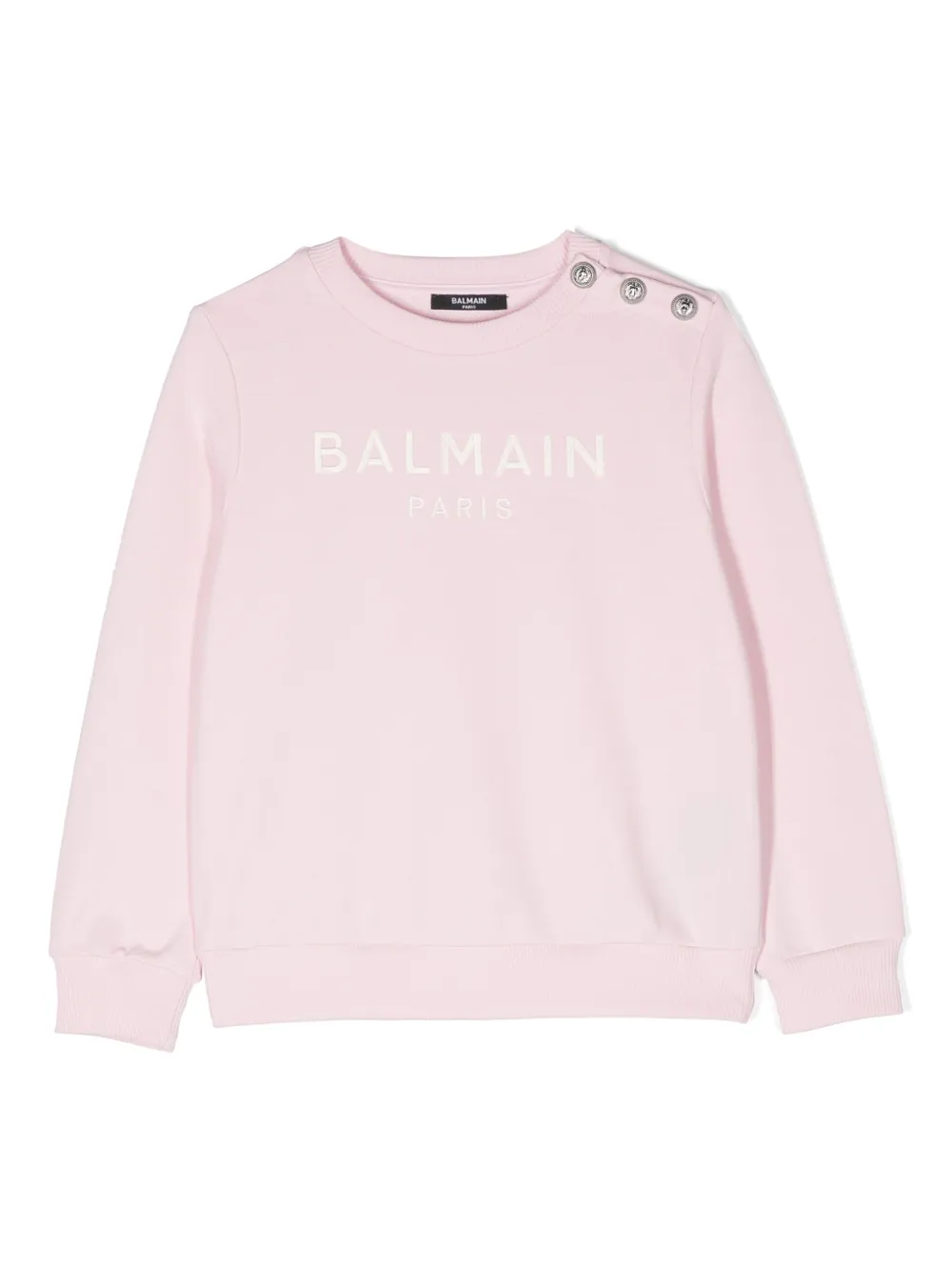 

Толстовка с вышитым логотипом Balmain Kids, розовый