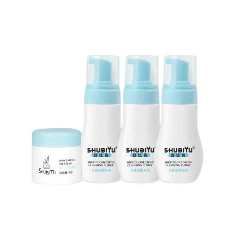 Детский набор для ванной SHUBITU, Kids' Facial Cleansers 120ml+Children's Moisturizer 60g — фото 4