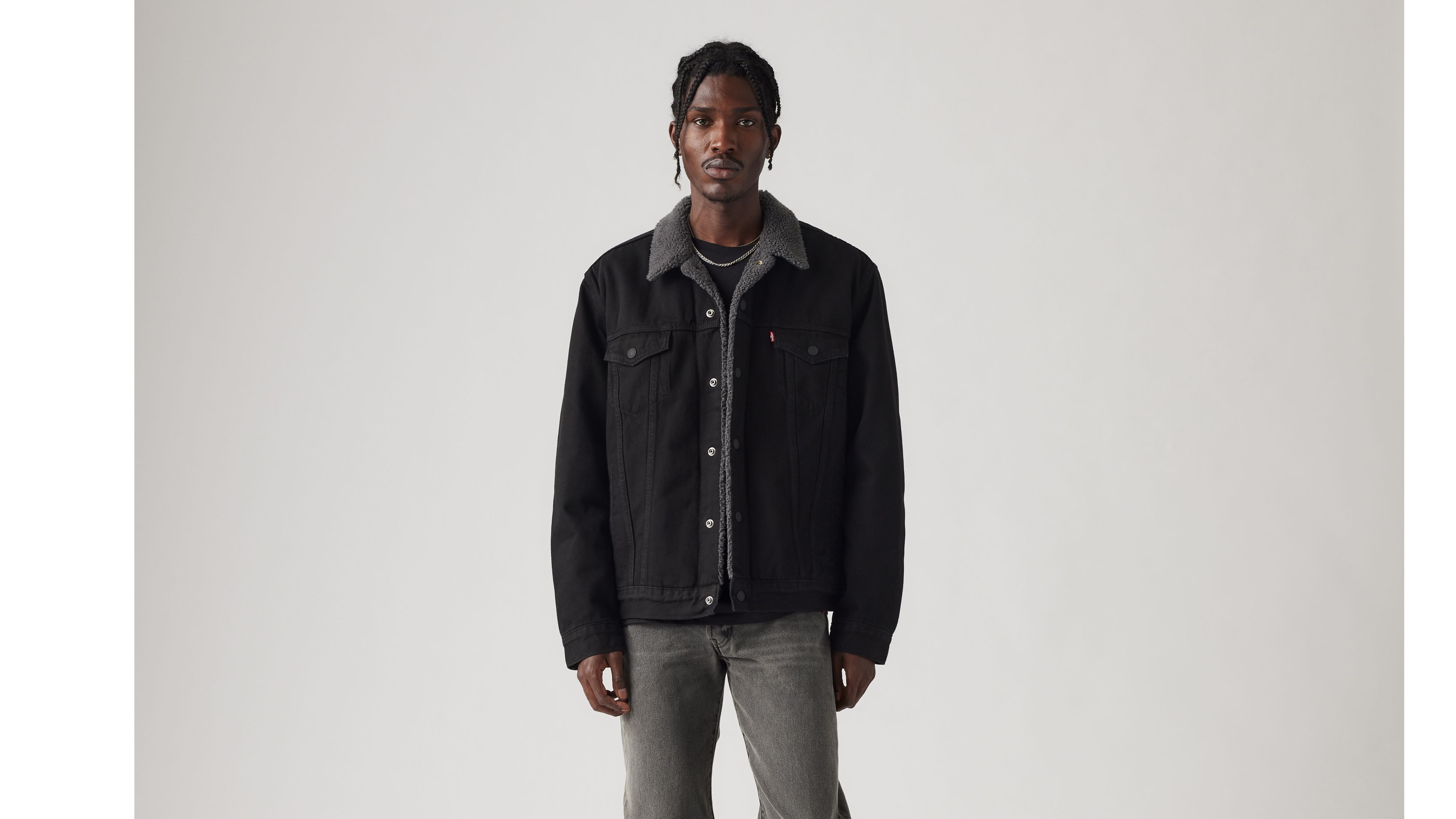 

Куртка водителя грузовика из шерпы типа III Levi's, цвет Duvall - Black