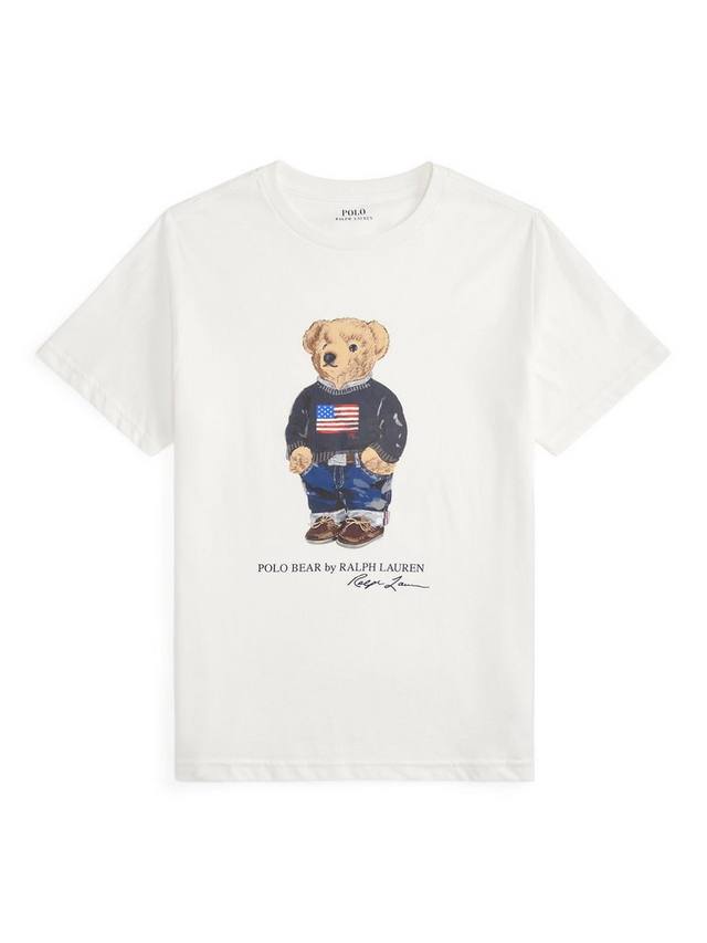 

Детская хлопковая поло футболка Ralph Lauren, White Core Bear