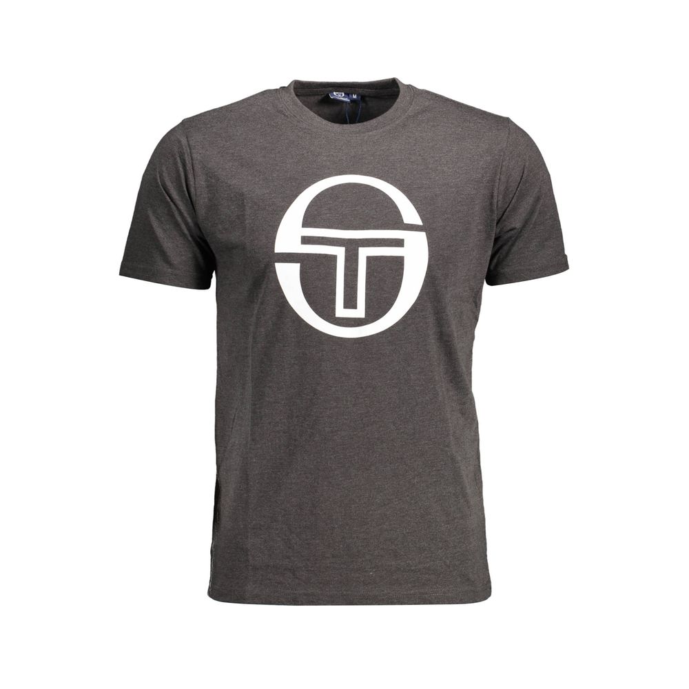 

Коричневая хлопковая мужская футболка Sergio Tacchini