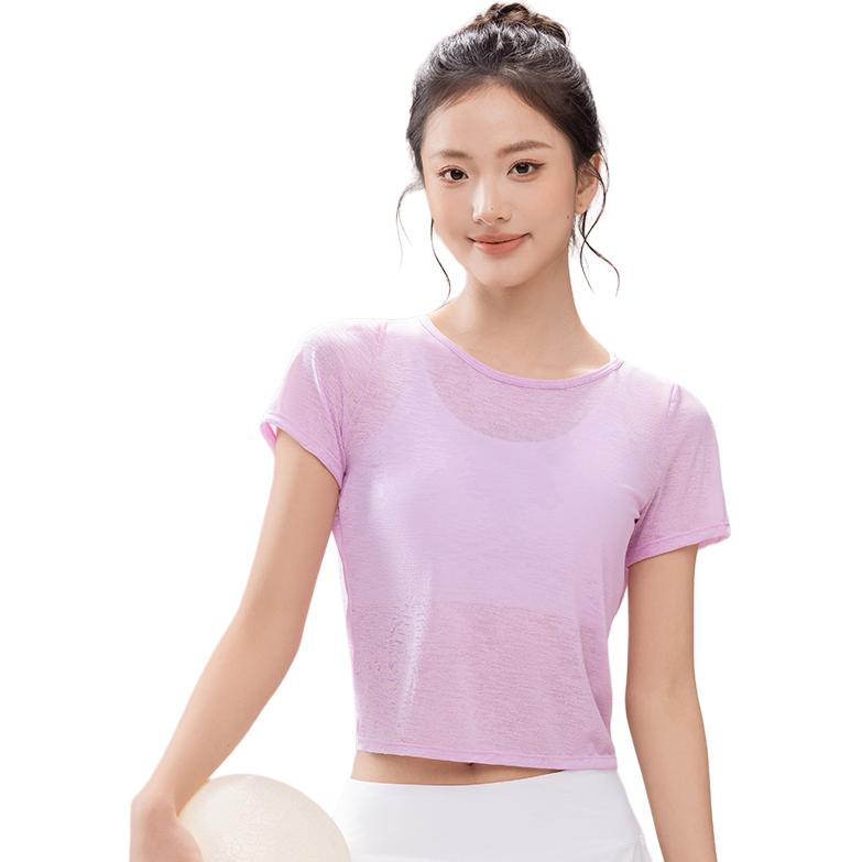 

361° Футболка для йоги женская светло-розовая