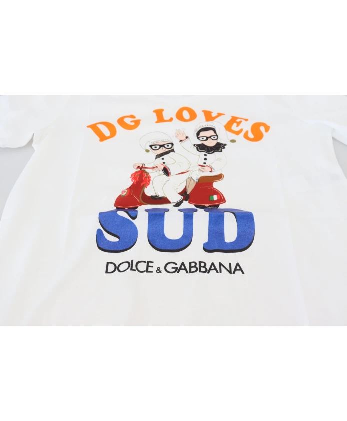Яркая футболка с круглым вырезом Dolce & Gabbana, белый — фото 4
