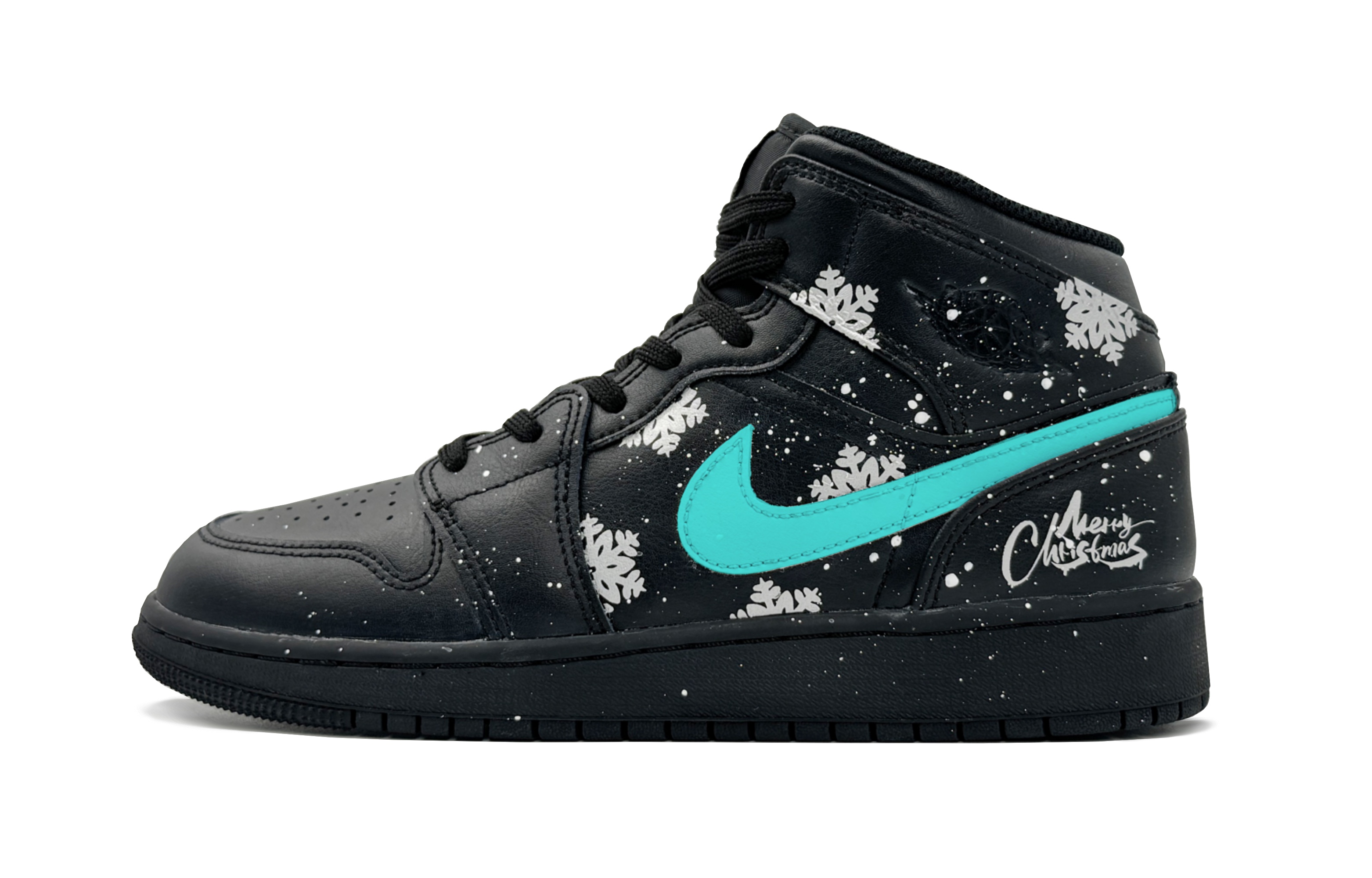 

Баскетбольные кроссовки Air 1 Cushioning Mid Top для детей и подростков Jordan, черный/зеленый