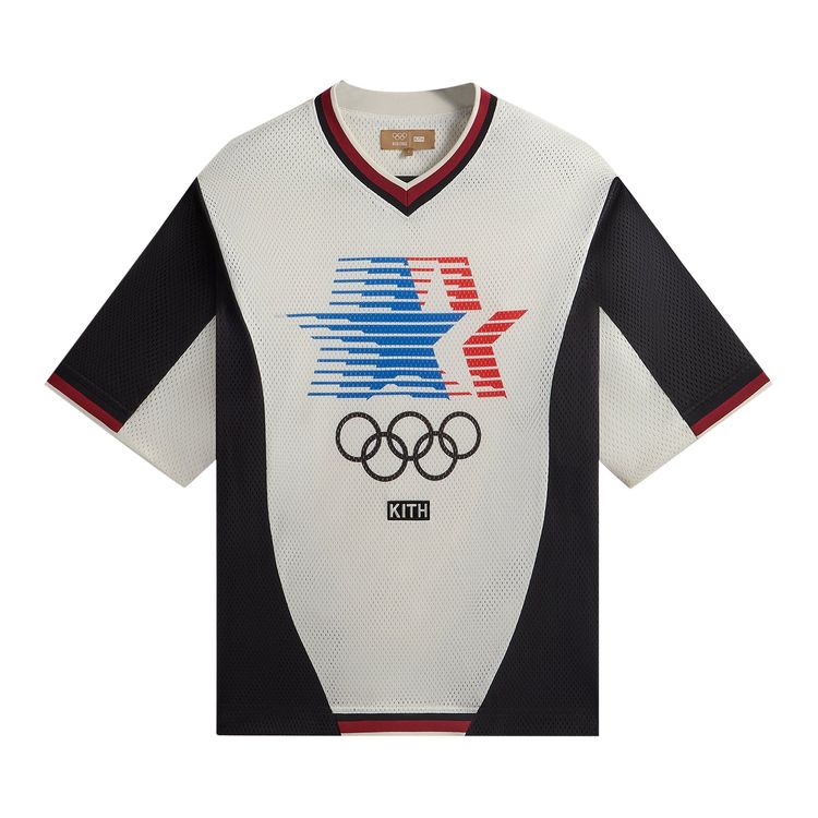 

Рубашка Kith Olympics Heritage Mesh Darin Warm Up Shirt 'Silk', белый