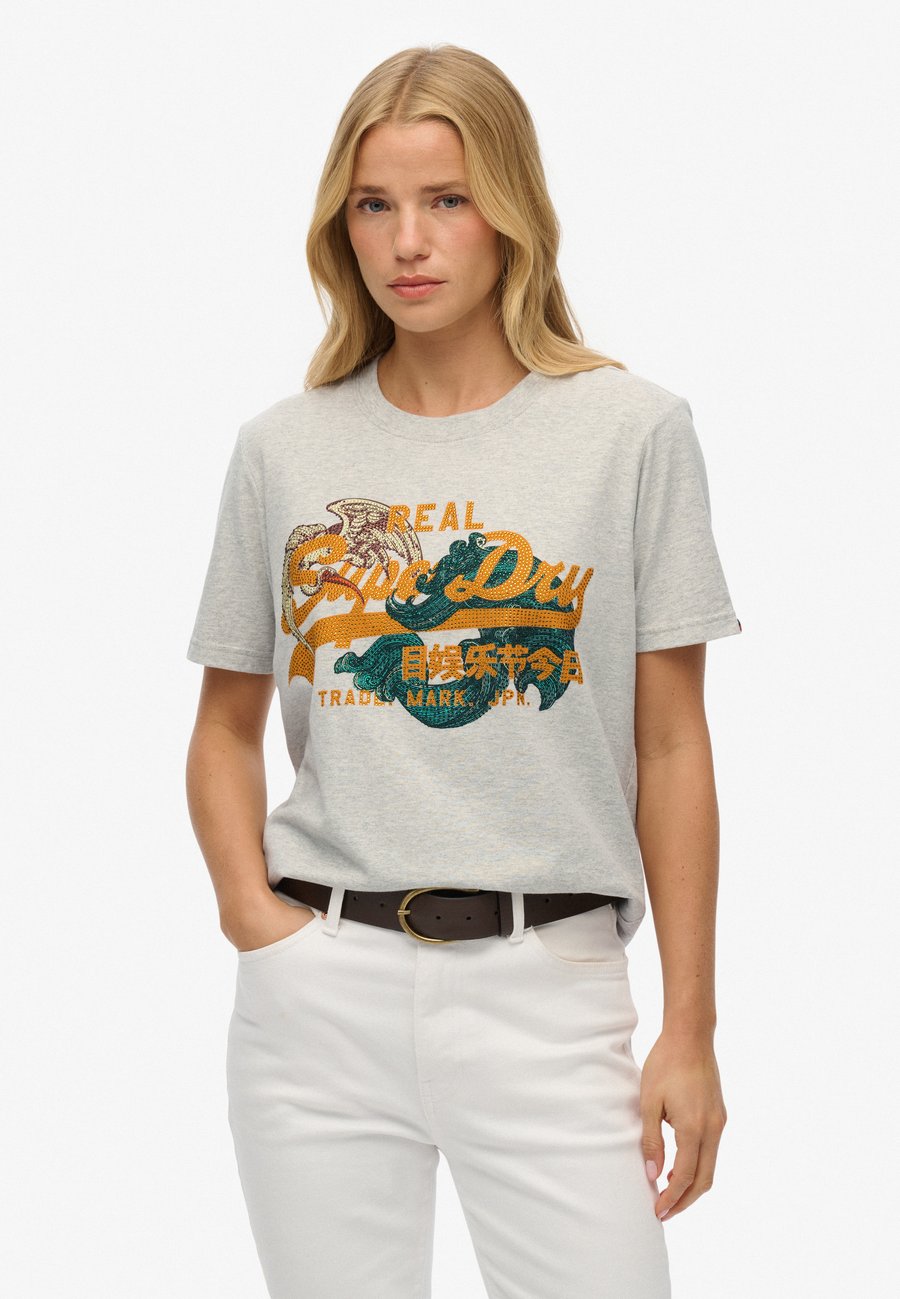 

Футболка Superdry & Co TOKYO VINTAGE LOGO, Glacier Grey Marl/Light Grey