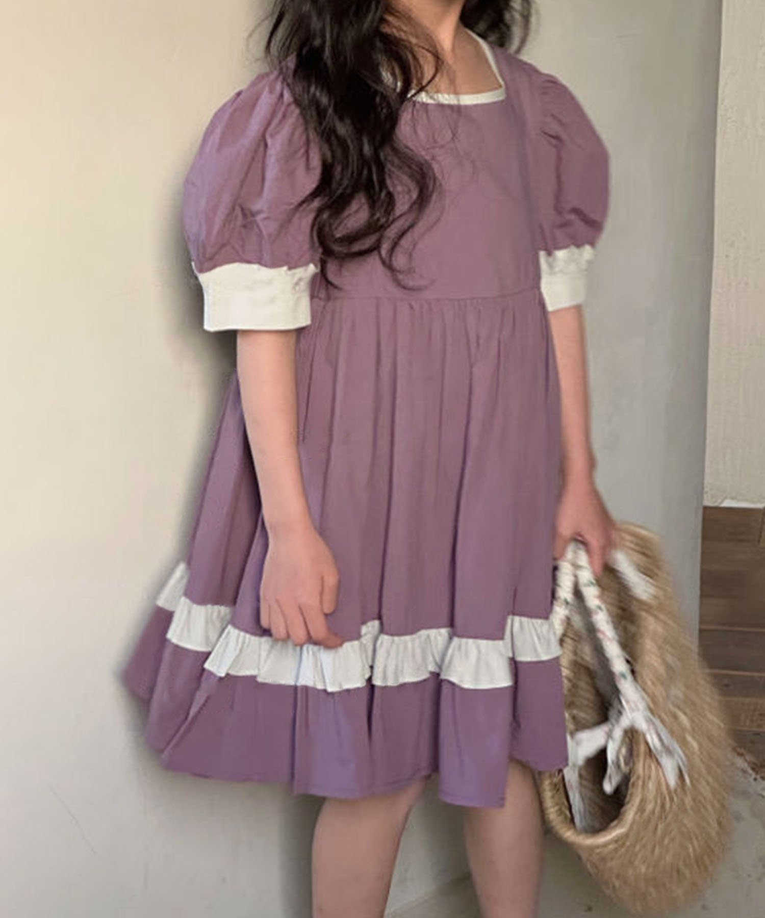 Двухцветное платье Aimoha Kids, purple