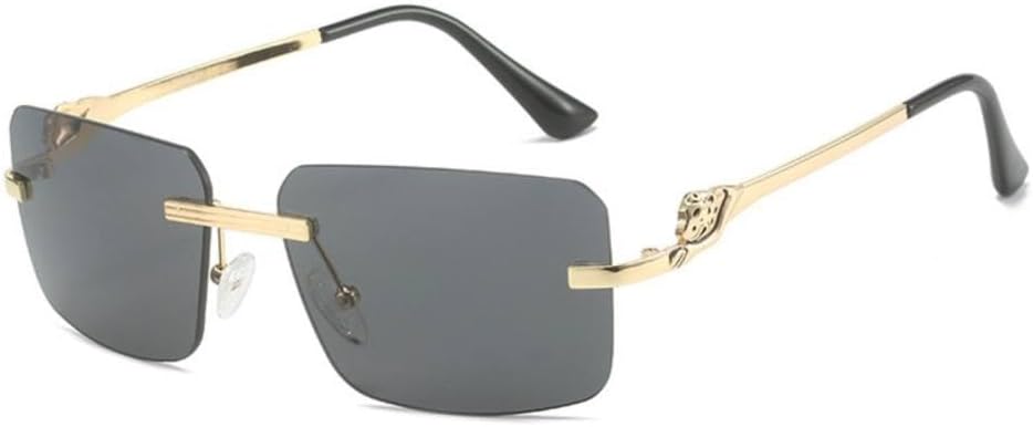 

Женские солнцезащитные очки без оправы в стиле ретро, ​​прямоугольные, металлические, для женщин и мужчин, солнцезащитные очки без оправы, защита от УФ-излучения UV400 MTZJH, Black