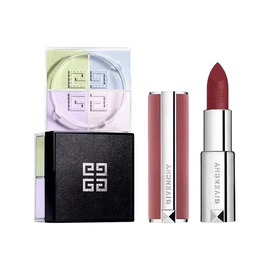 

Набор матовой рассыпчатой пудры для лица с четырьмя отделениями, фиксирующий макияж, 12г+3,4г Givenchy