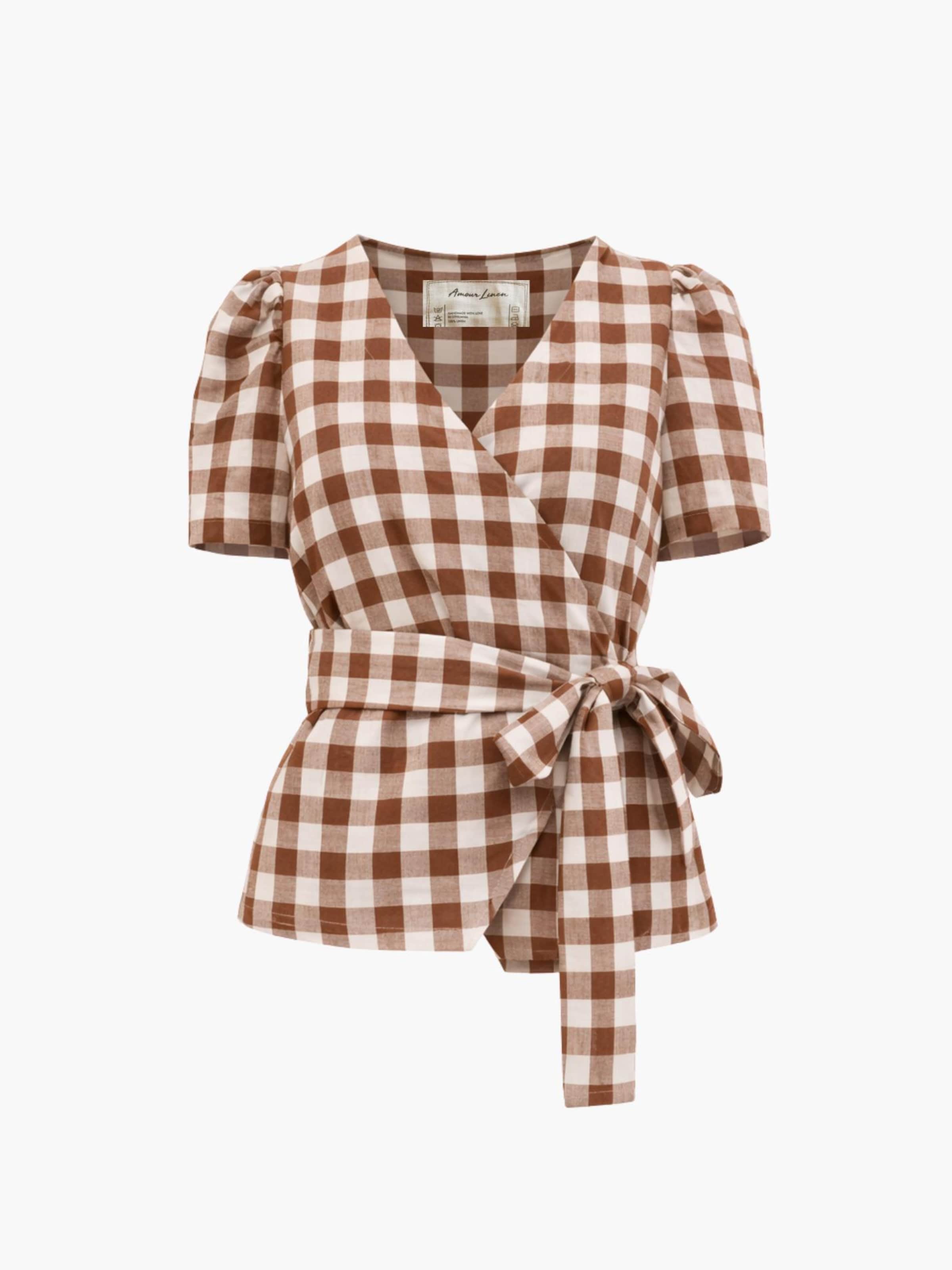 

AmourLinen Блузка 'Elisa' в коричневом цвете