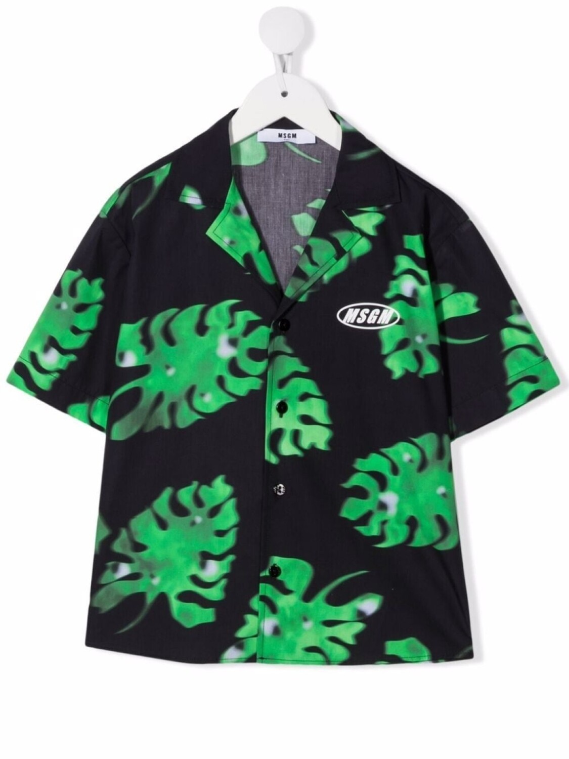 

MSGM Kids рубашка Cuban с принтом, синий
