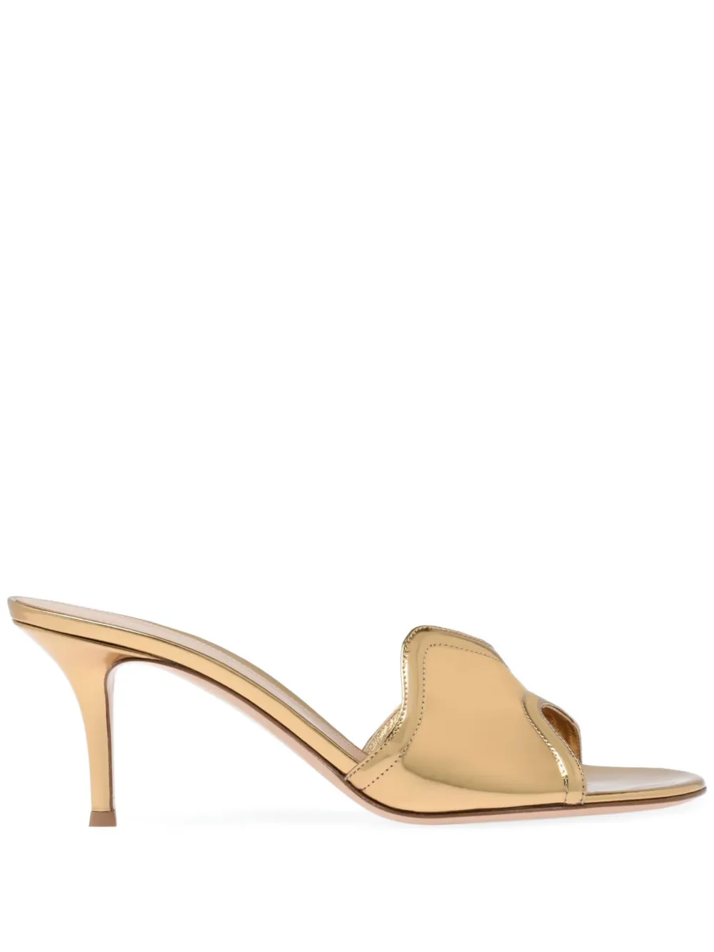 Мюли Lucrezia с эффектом металлик Gianvito Rossi, золотой
