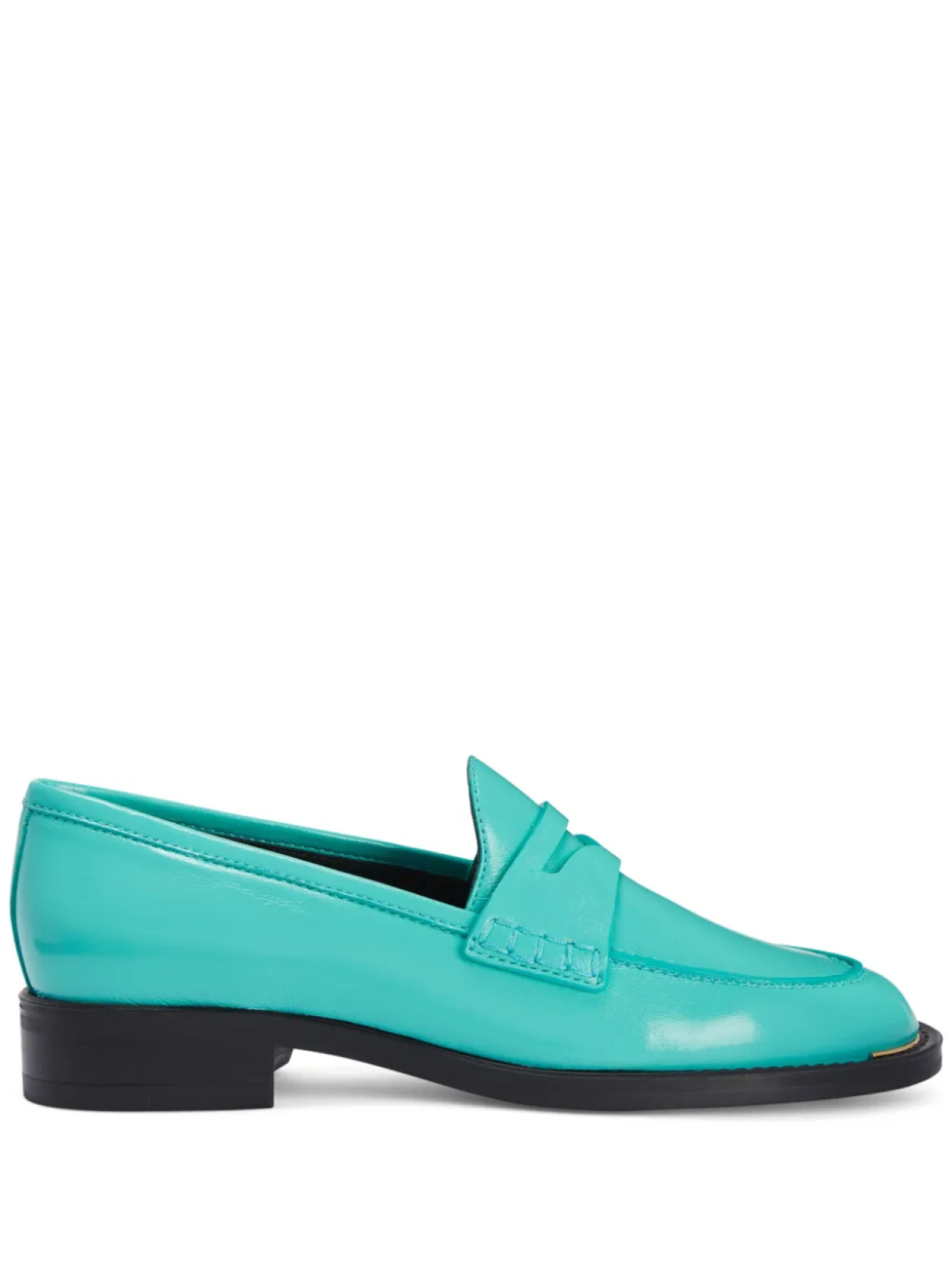 Giuseppe Zanotti лакированные лоферы Faridha, зеленый