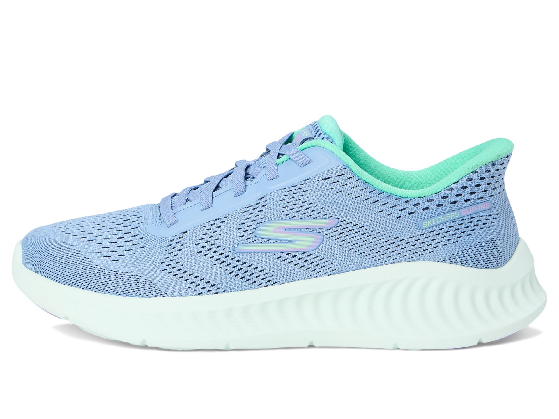 Кроссовки SKECHERS Performance Go Walk Now Hands Free Slip-Ins, цвет Blue/Green — фото 4
