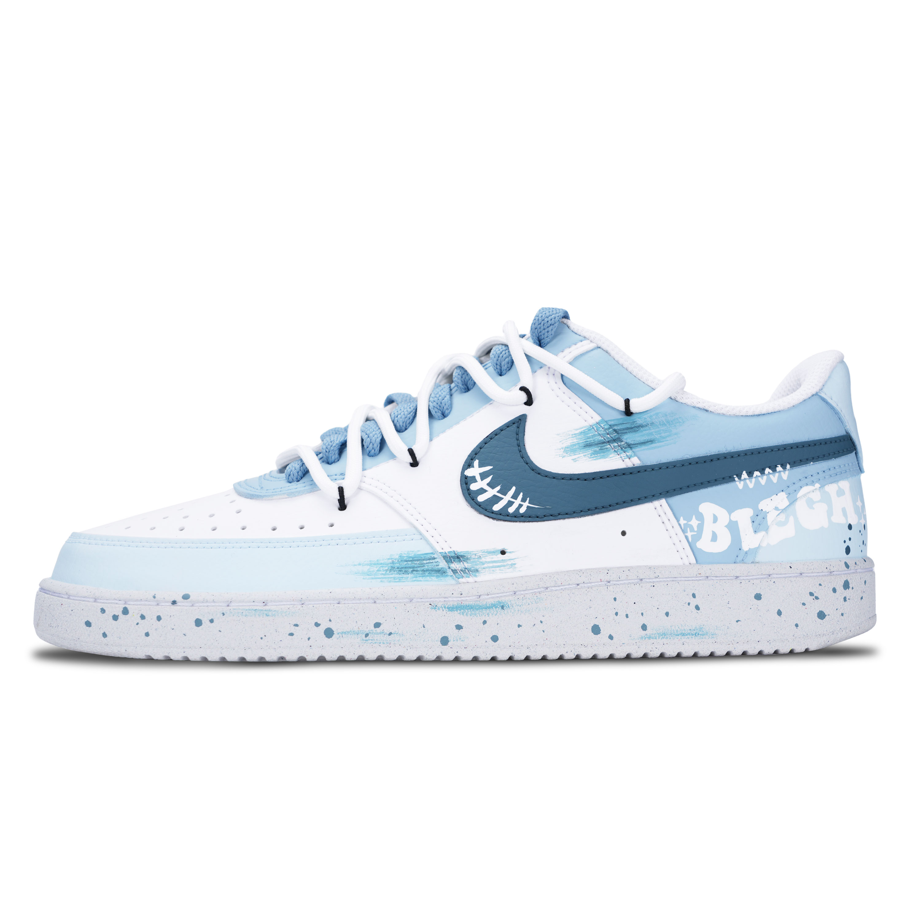 

Nike Court Vision 1 Wave Ocean Abrasion Resistant Slip Resistant низкие кроссовки для скейтбординга Unisex Blue