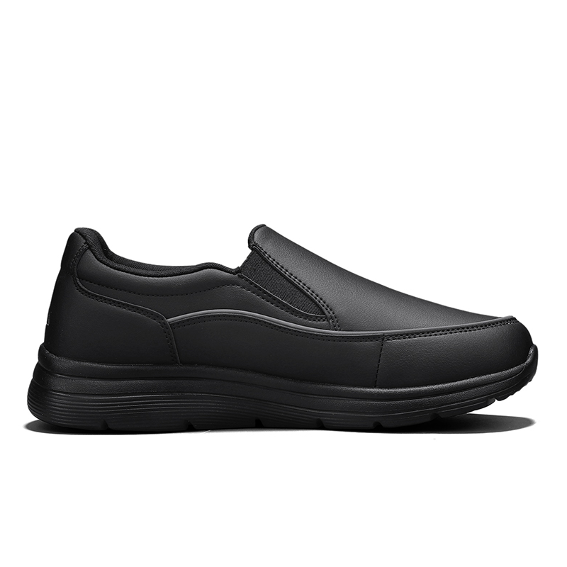 Повседневные кожаные туфли мужские Low top ZULIZ, черный — фото 4