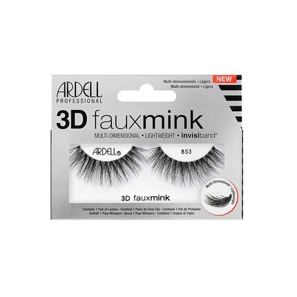 

Синтетические накладные ресницы Ardell 3D Faux Mink Style 853 для подчеркивания глаз и придания объема — клеевые полоски, натуральные веганские накладные ресницы, сверхлегкие и многоразовые