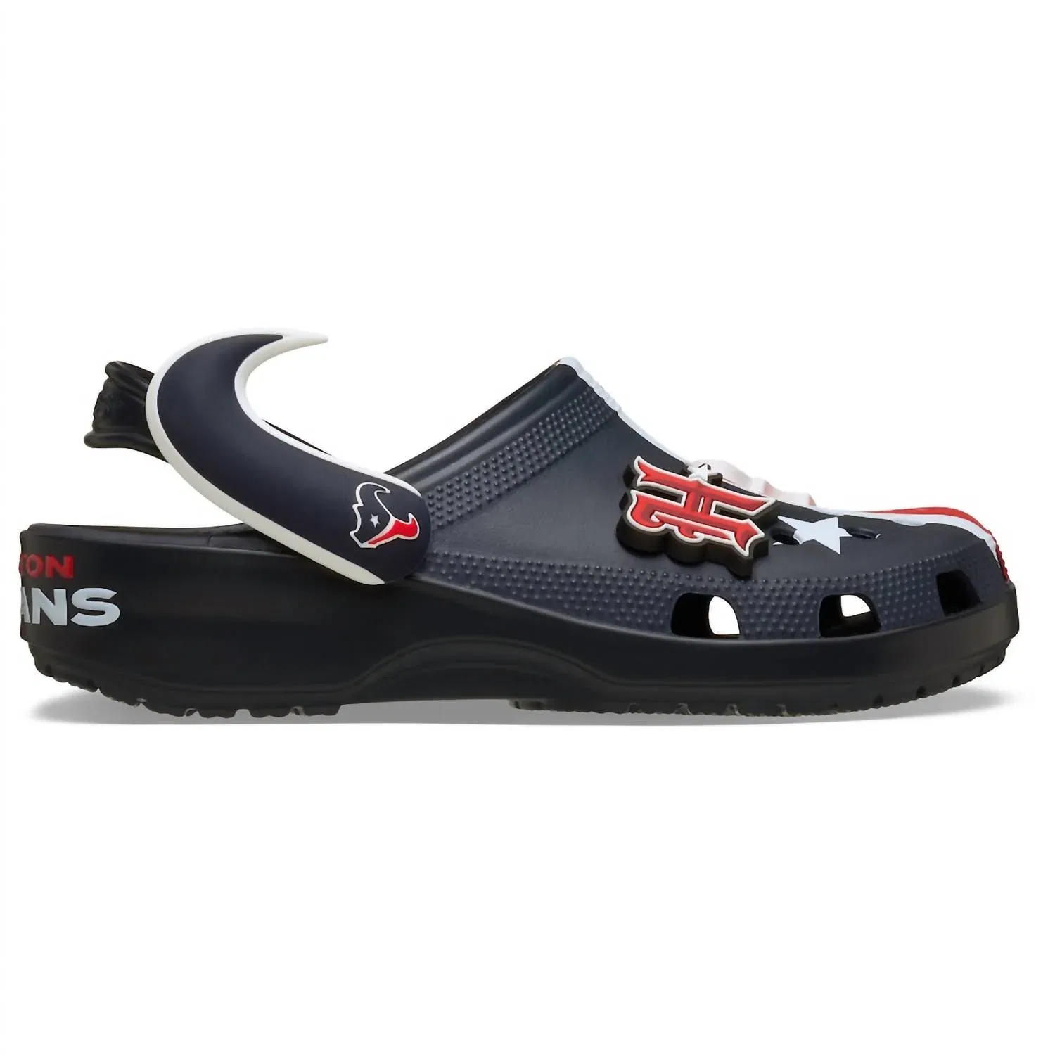 Crocs Мужские классические сабо Houston Texans, сине-красные — фото 2