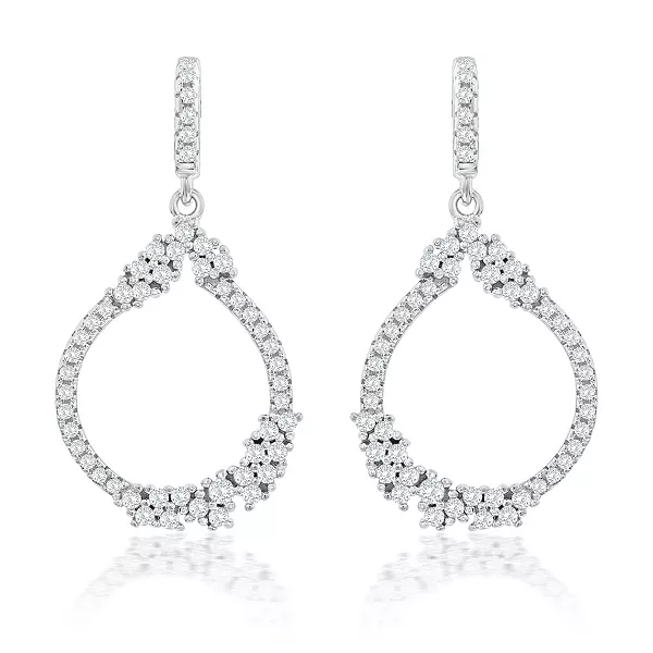 

Серьги-Капельки Suzy Levian из стерлингового серебра с белыми кубическими цирконами в форме груши Suzy Levian New York, white