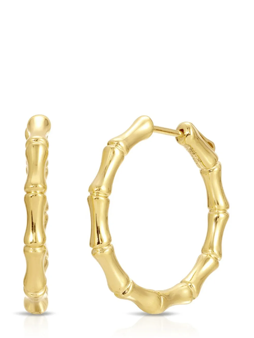 

Серьги-кольца Bamboo из желтого золота Anita Ko, золотой