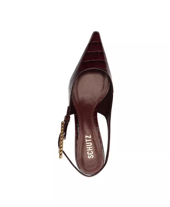 Женские туфли Ciara Slingback на каблуке-рюмочке Schutz, красный — фото 4