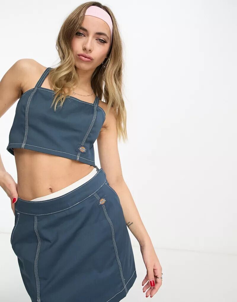 

Укороченный топ без косточек Dickies Whitford (синий)